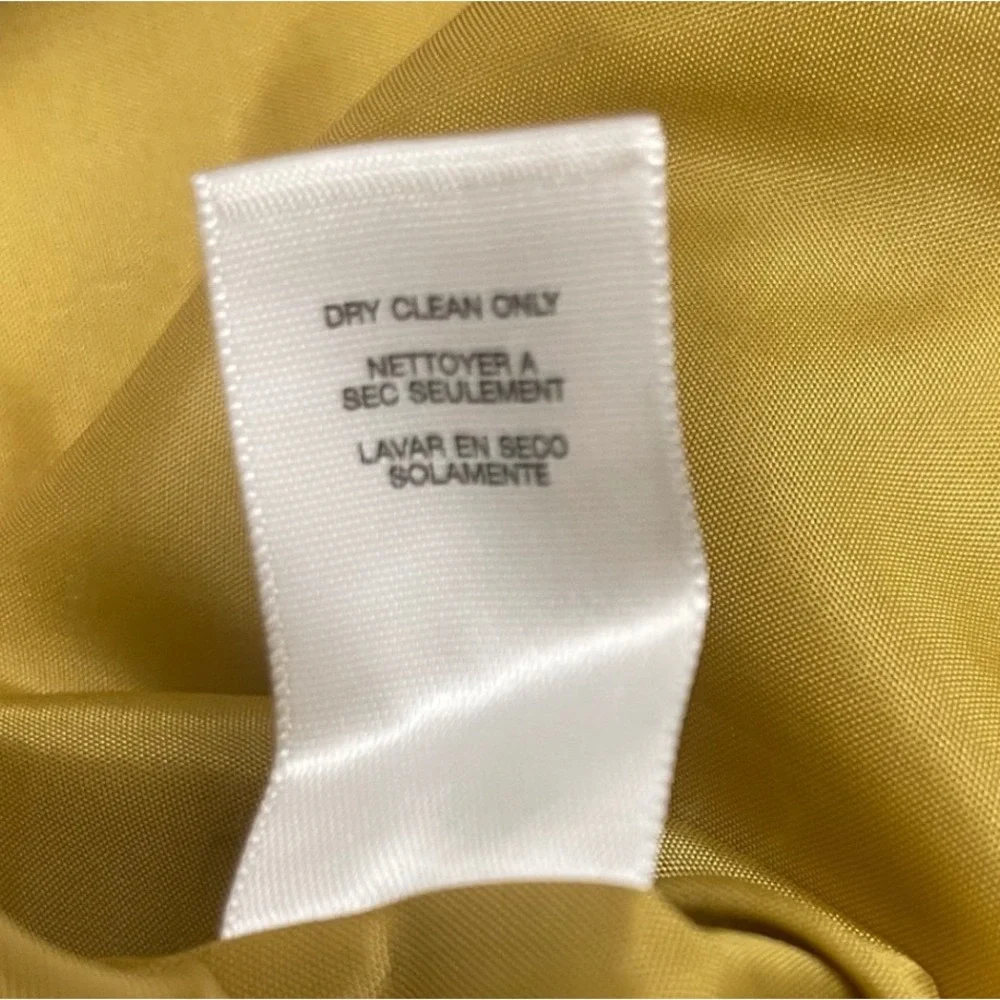 Michael Kors Y2K Vintage Mustard White Marble Print Sleeveless Sheath Dress SZ 6